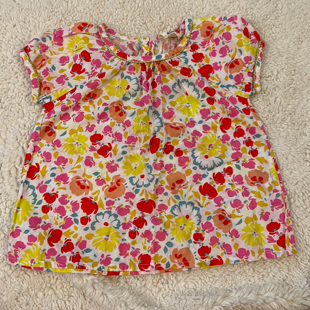 Mini Boden cute floral top 3T